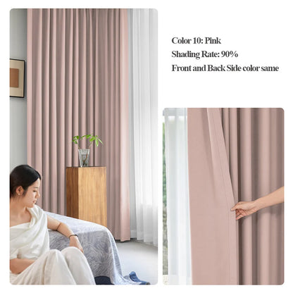 Custom size 300cm Height 80-95% shading Rate Blackout Curtain for Bedroom Window Living Room Drapes,Front and Back Color Same
