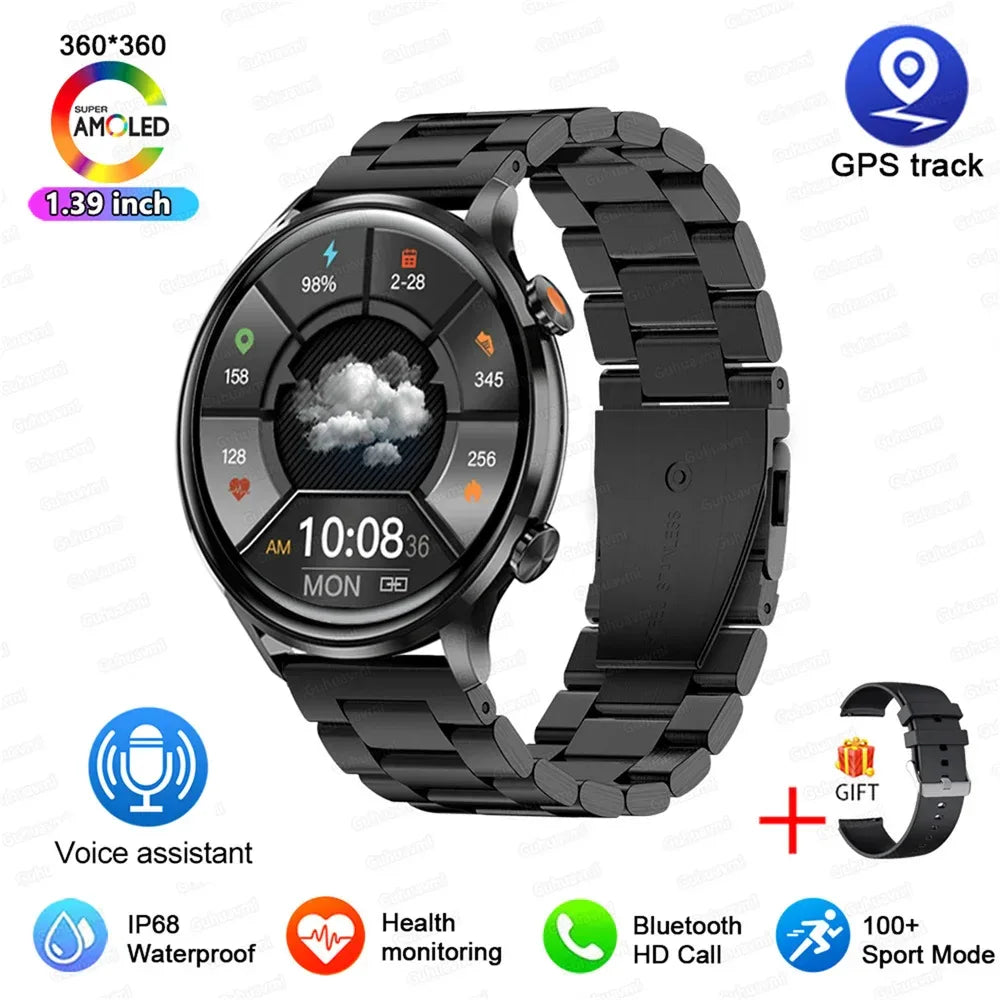 2025 New Smartwatch Women 1.39 inch AMOLED HD Screen Always On Display Custom dial Call IP68 Sport Smart Watch For women men