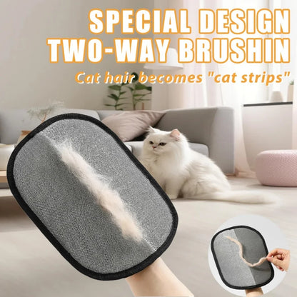 Pet Hair Removal Tool Reusable Static Removal Gloves, Double-Sided Grooming Gloves for Pets, Removes Pet Fur Hair for Carpets
