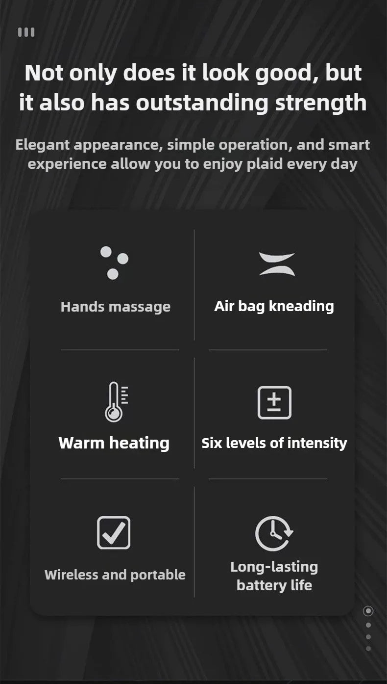 Portable Electric Hand Massager Relaxerly Kneading Wrist Finger Joint Palm With Heat Airbag Wrap Press To Relieve Hand Fatigue