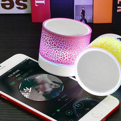 Mini Bluetooth Speaker Portable Car Audio Dazzling Crack LED Wireless Bluetooth Subwoofer Speaker TF Card MP3 Music Sound Column