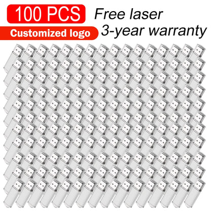100pcs/lot factory price usb 2.0 flash drive 512MB 4GB 16GB usb metal pendrive 4GB 64GB usb memory stick Free Custom logo gifts