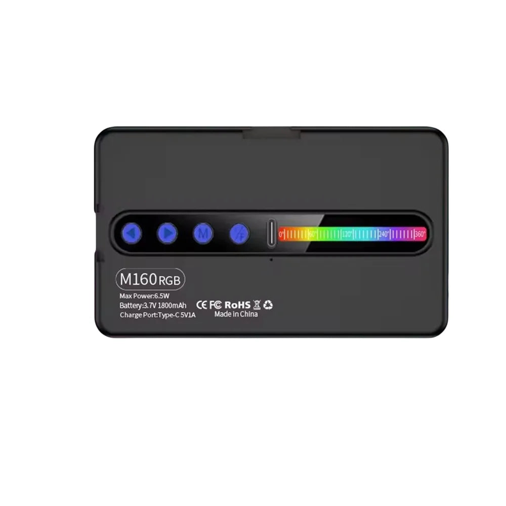 FANGTUOSI NEW RGB Video Light With Display Screen Mini Fill Camera Light Selfie Lighting Rechargeable Dimmable Hot shoe mouth