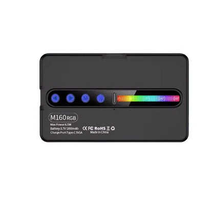 FANGTUOSI NEW RGB Video Light With Display Screen Mini Fill Camera Light Selfie Lighting Rechargeable Dimmable Hot shoe mouth