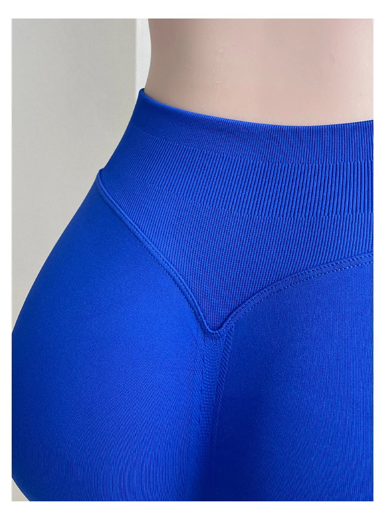 2 Pieces Yoga Gym Set Women Seamless Strappy Yoga Bra High Waist Workout Scrunch Shorts Sports Set Fitness Clothes Sportswear