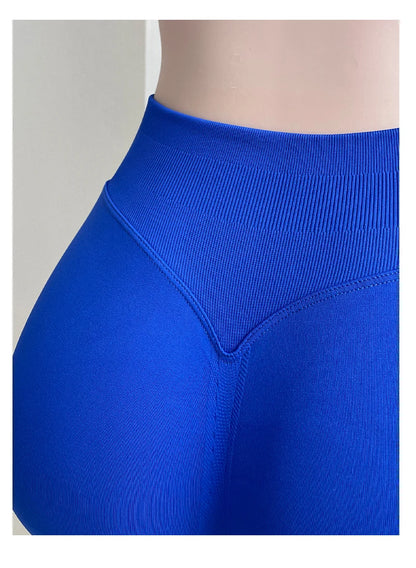 2 Pieces Yoga Gym Set Women Seamless Strappy Yoga Bra High Waist Workout Scrunch Shorts Sports Set Fitness Clothes Sportswear