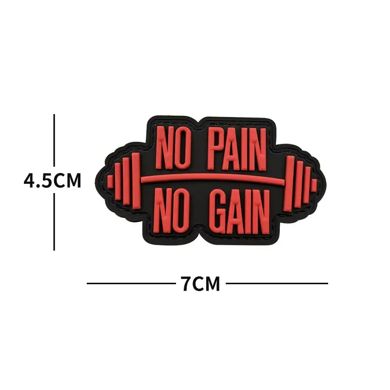 Sports Fitness Gym Patches No Pain No Gain ATHLETE team club Tactical Embroidered Patch brand Armband