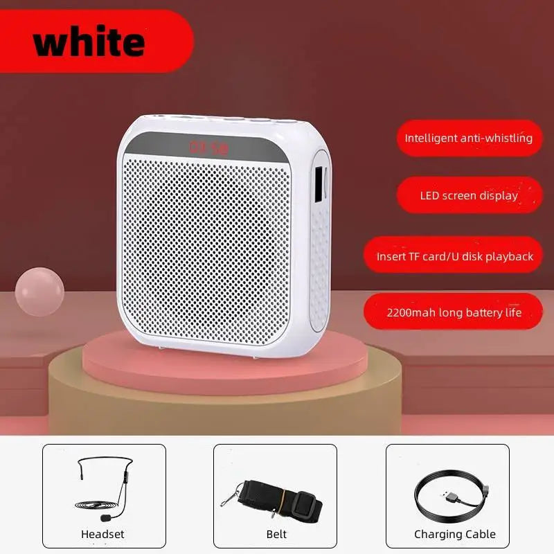 Megaphone Voice Amplifier Portable Personal Voice Speaker s With Microphone Display Loudspeaker For Teachers Speech Tour Guide
