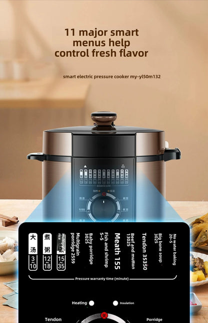 220V Electric Pressure Cooker Home Smart 5-liter Multi functional Pressure Cooker Rice Cooker