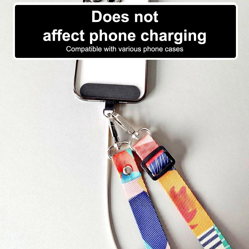 Universal Mobile Phone Lanyard, Adjustable, Neck & Crossbody Strap, Includes Anti-Loss Cable & Case Key Gasket