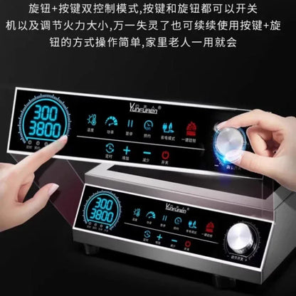 Commercial induction cooker household concave high-power 5000 cooking electric wok stainless steel electromagnetic stove