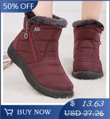 new women's shoes winter tide brand snow boots women  velvet thick warm short boots waterproof non-slip big cotton shoes