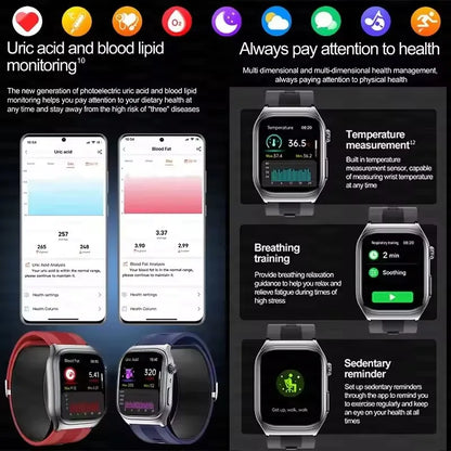 Sapphire Glass Air Pump Airbag Test Three High Smart Watches Men ECG Heart Rate Blood Pressure Health Tracker NFC Smartwatch