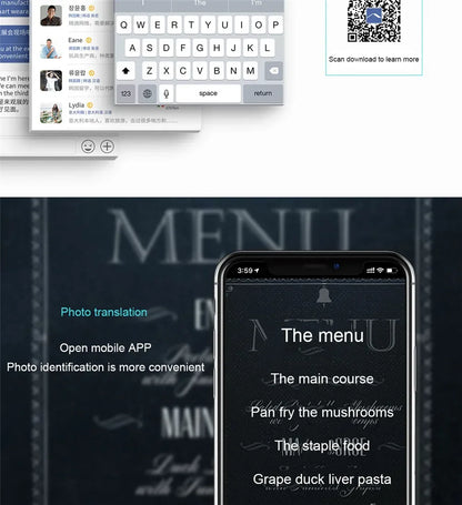 Voice Translate 144 Language APP Bluetooth Multi Languages Instant Translated Wireless Real Time Translator for Traveling Learn