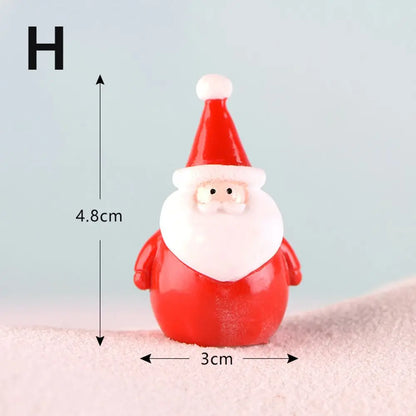 Gift Box Snowman Terrarium Dollhouse Fairy Garden Figures Micro Landscape Ornaments Figurines Christmas Miniature