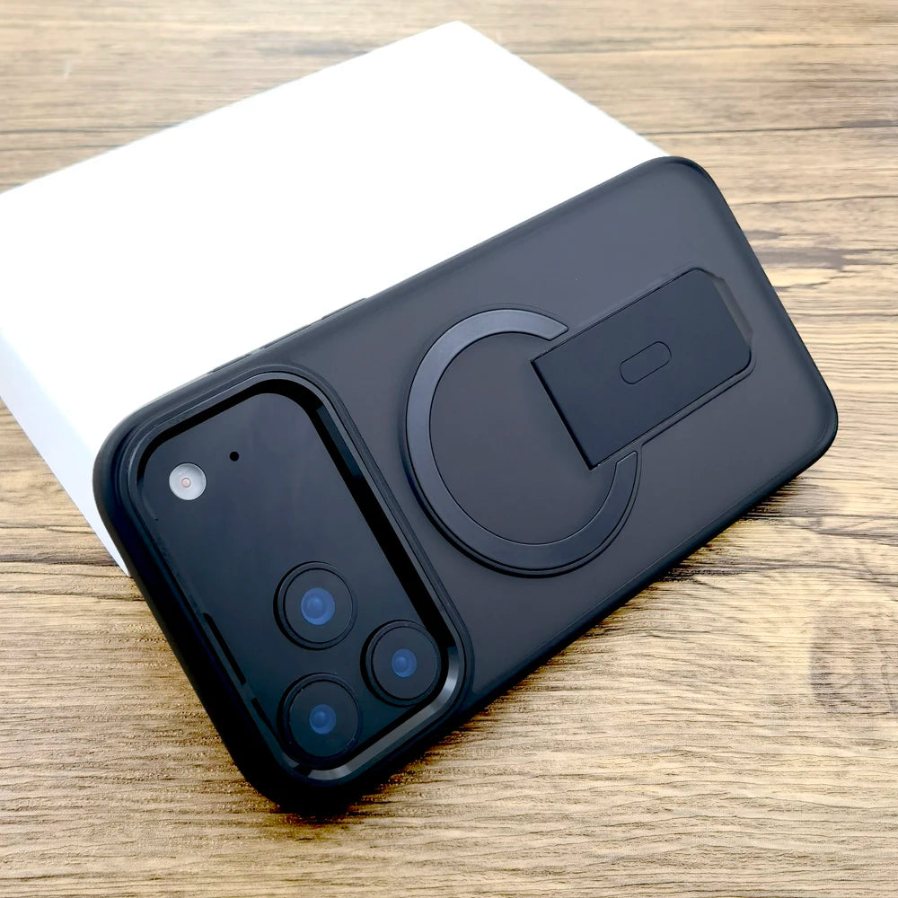 Shockproof Armor Matte Case For iPhone 17 16E 16 15 14 13 12 11 Pro Max Air 17Pro Magsafe Wireless Charge With Stand Full Covers