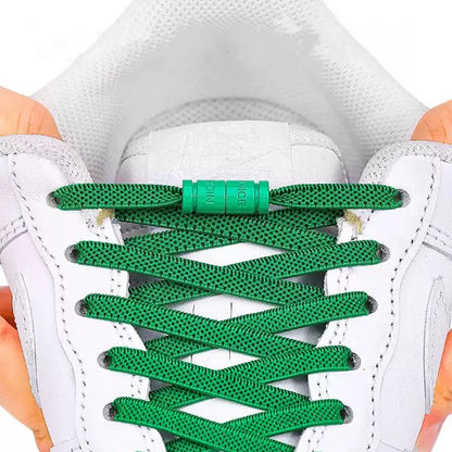 Elastic Laces Sneakers No Tie Shoe laces Colorful Capsule Lock Shoelaces Without ties Kids Adult 0.6cm Flat Shoelace 1Pair/2Pair