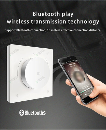 Mini Wall Amplifier Panel Bluetooth-compatible HiFi Home Theater Stereo Sound Audio TF USB Music control system ceiling speakers