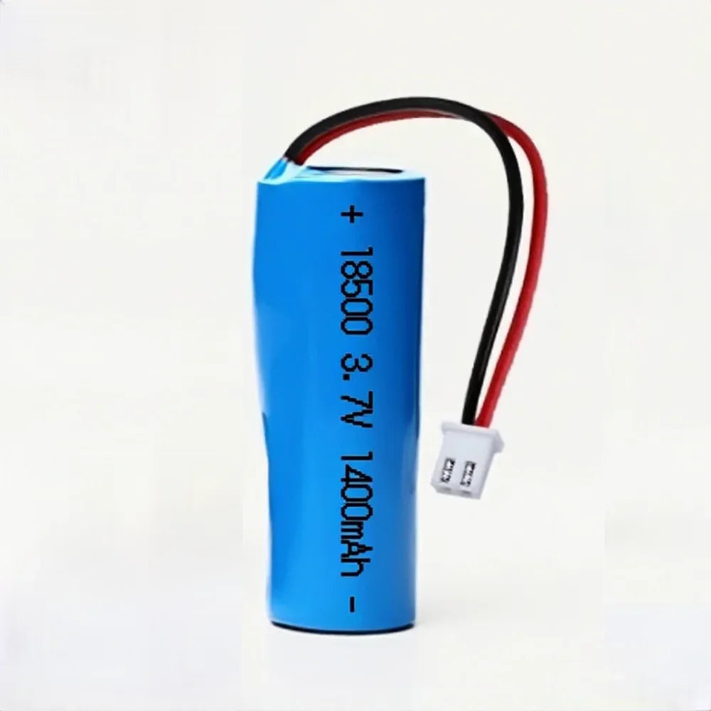 2PCS 18500 3.7V 1400mAh Rechargeable Lithium Battery with Connector Wires for Flashlight Remote control car Wireless keyboard