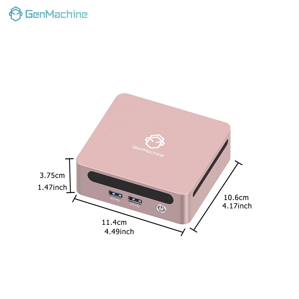 GenMachine Mini PC AMD Ryzen 5600H 5700U 5800H 5800U ES Windows 11 Ryzen DDR4 WiFi6 Gaming Pc Diy Gaming Computer
