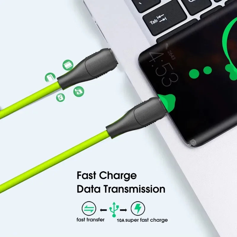 120W USB C 2Ports Charger Kit Green Wall Plug EU/US Adapter Fast Charging For iPhone iPad Samsung Xiaomi USB Type C Data Cables