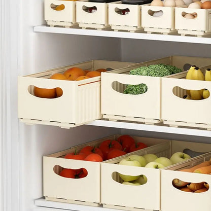 Plastic Expandable Storage Box Adjustable Stackable Retractable Storage Container Space Saving Large Capacity Drawer Storage Box