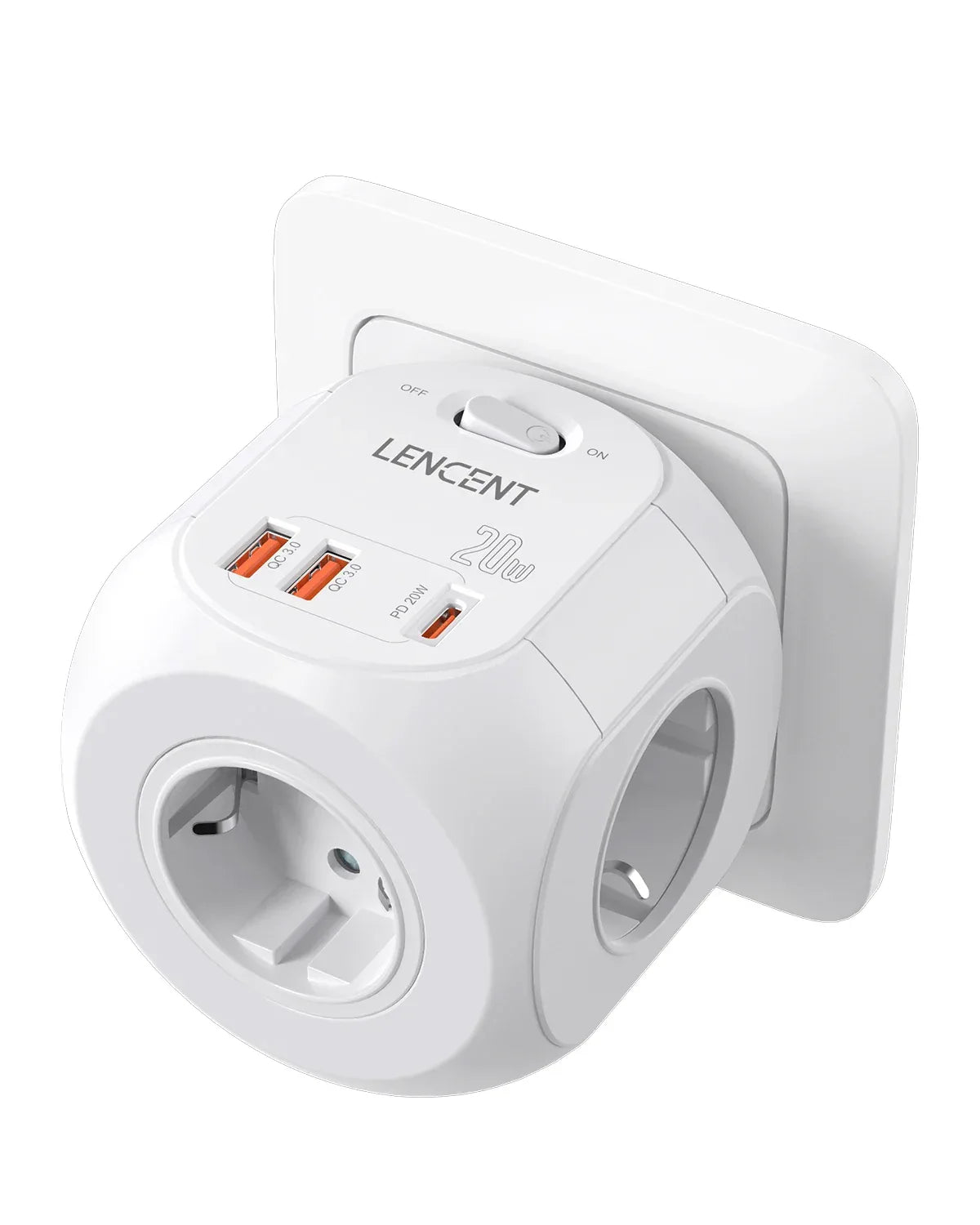 LENCENT USB Sockets dice Without Cable socket EU Socket Adapter Multiple socket EU Outlet Extender