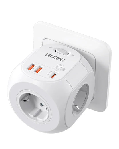 LENCENT USB Sockets dice Without Cable socket EU Socket Adapter Multiple socket EU Outlet Extender