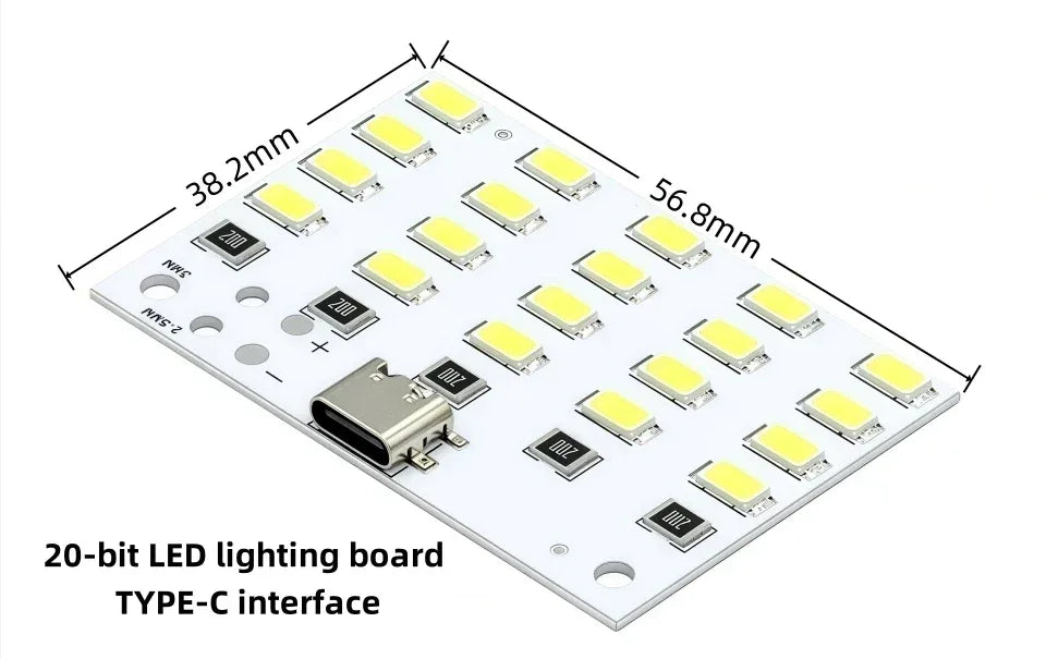 5730 SMD LED Light Panel 5V 450mA Micro USB Powered for Emergency Night Lamp Mobile Charger