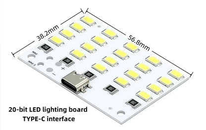 5730 SMD LED Light Panel 5V 450mA Micro USB Powered for Emergency Night Lamp Mobile Charger