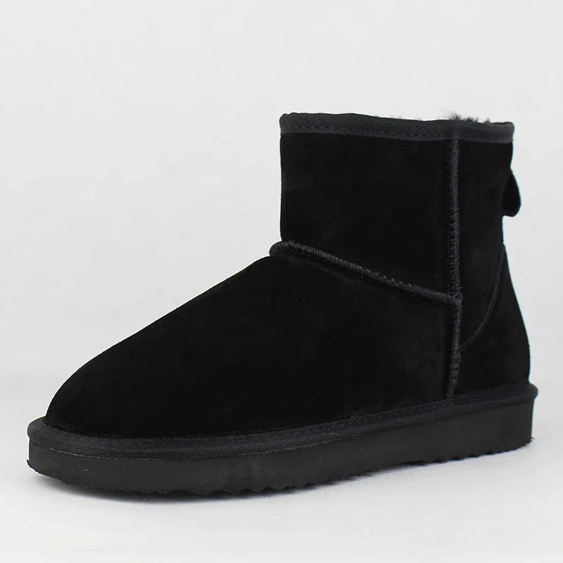 UVWP New Fashion Australia Classic Men Snow Boots Top Quality Genuine Leather Ankle Boots Warm Winter Boots Mens Shoes