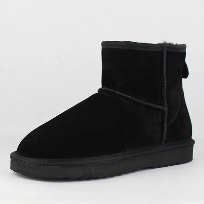 UVWP New Fashion Australia Classic Men Snow Boots Top Quality Genuine Leather Ankle Boots Warm Winter Boots Mens Shoes