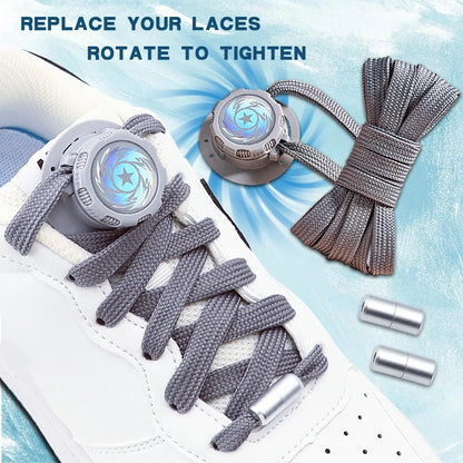 Automatic Flat Shoelaces Without ties casual shoes Swivel Buckle Laces Adults Kids Sneakers No Tie Shoe laces