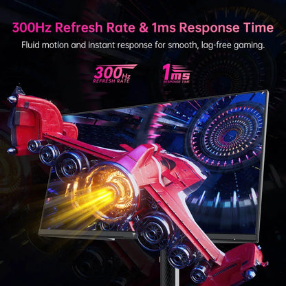 KTC H27E6 27inch Gaming Monitor 2560*1440 QHD Fast IPS Screen 300Hz Refresh Rate Up to 320Hz HDR 400 1Ms Response Time FreeSync & G Sync