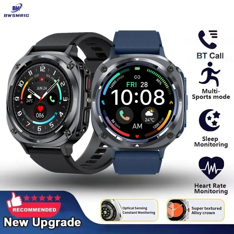 BWSMRIG New Men Smart Watch IP68 Waterproof Bluetooth call  Heart Rate Sleep Monitoring Sport Fitness Smartwatch for Android IOS