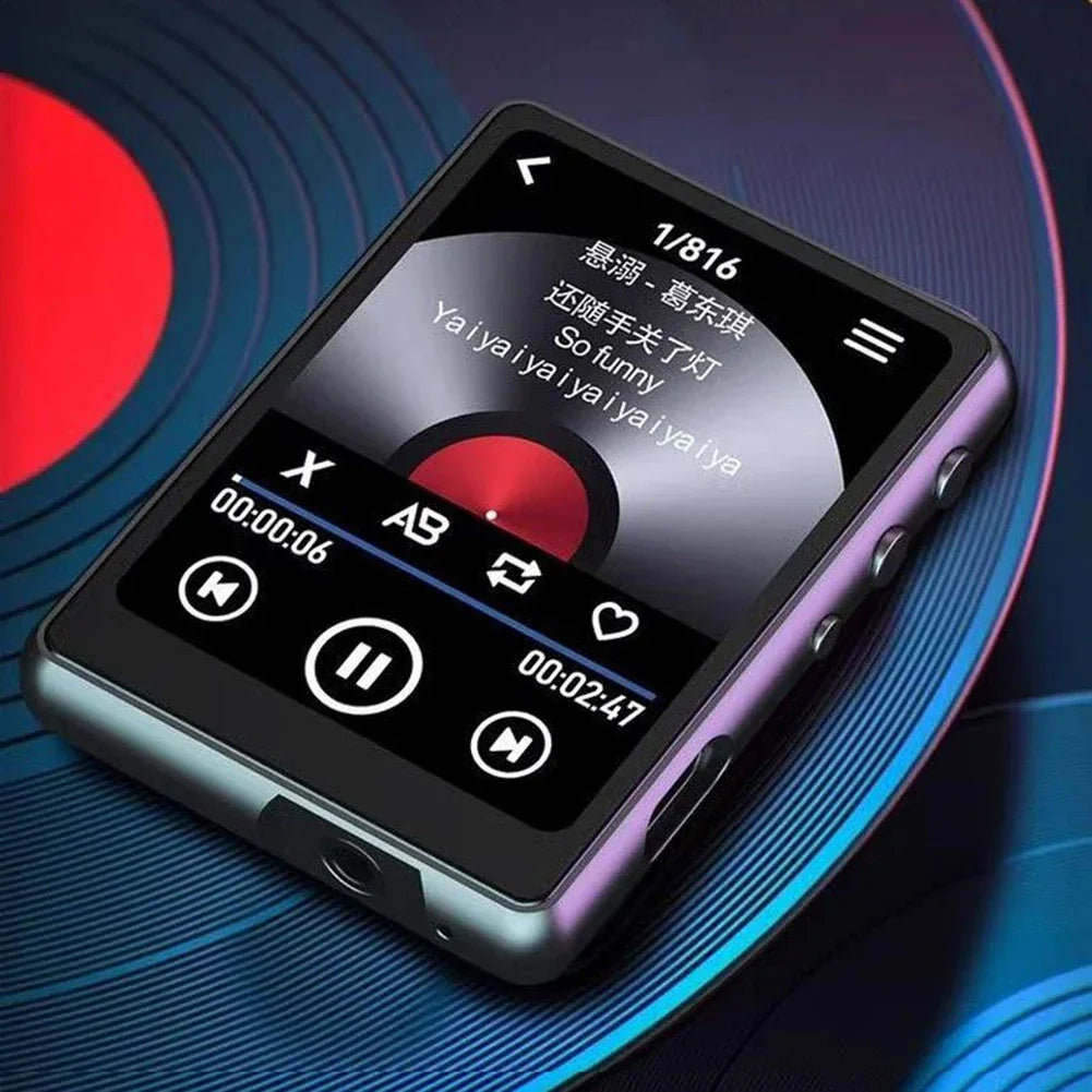 MP3 MP4 Player Full Touch Screen Lossless Music Player Bluetooth-Compatible HiFi MP4 Walkman with Speaker FM/E-book/Recorder