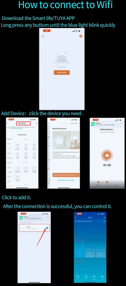Tuya App US WiFi Smart Wall Switch 1/2/3/4 Gang No Neutral Wire Touch Sensor LED Light Switches Smart Home Alexa Google Home