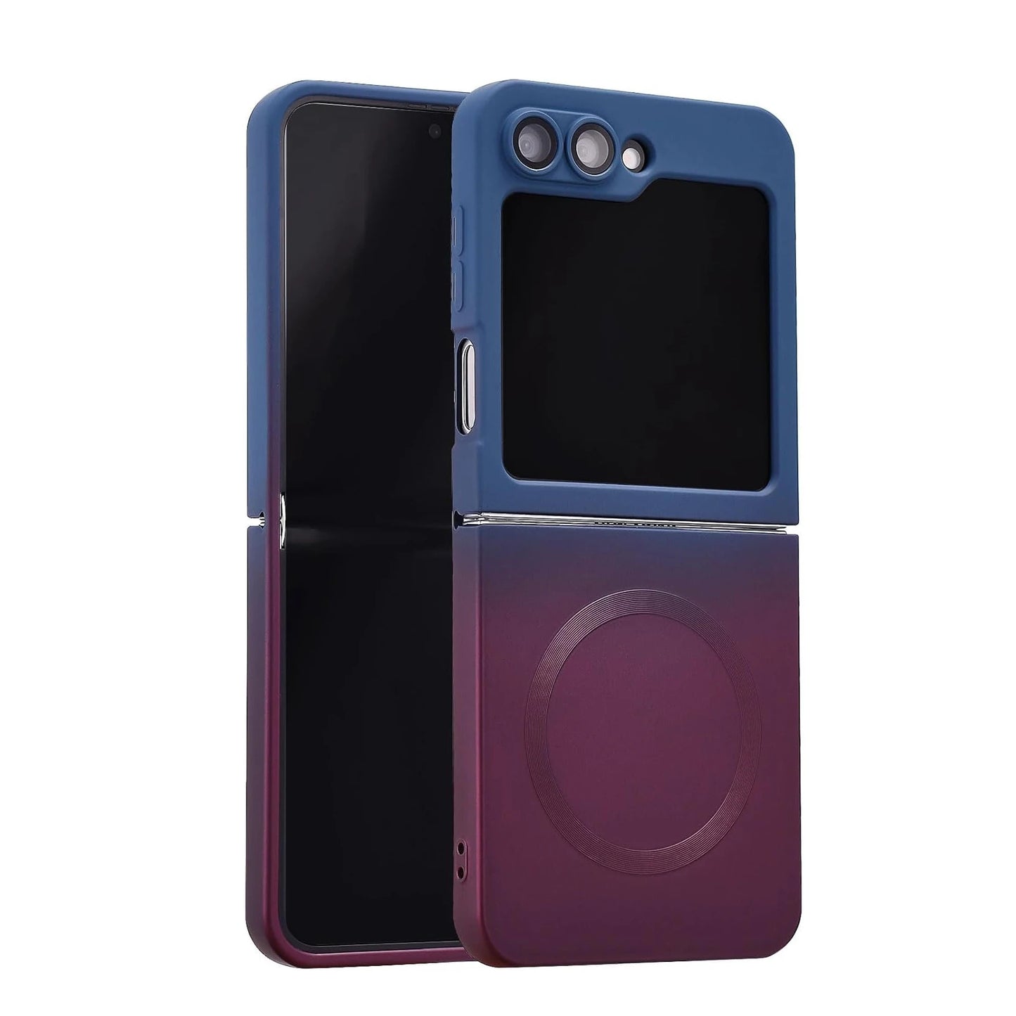 Luxury Gradient Case for Samsung Galaxy Z Flip 8 7 6 5 4 3 Soft Silicone Magnetic Charging Cover for Samsung ZFlip 6 7 8