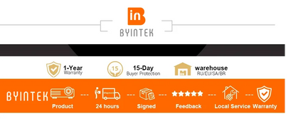 BYINTEK T5  Max Full HD 1080P Projector 4K 1000ANSI Android WiFi 6 Auto Focus ProfessionalBass Home Theater Projector for Video