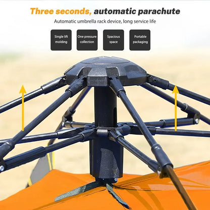 One-click automatic camping tent, double, waterproof roof, double door, outdoor, 2-3