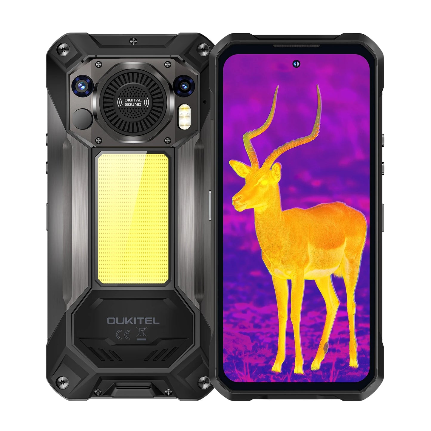 OUKITEL WP61 Ultra Rugged Phone 20000mAh, 6.78'' HD+ 36GB(12+24)+512GB ROM, 108MP Android 16 NFC 5G Smartphone - Thermal Imaging
