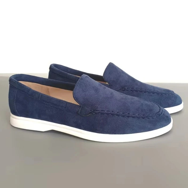 Fashion Classic Suede Leather Loafers Men Casual Shoes Luxury Brand Mens Breathable Slip on Driving Shoes Moccasins