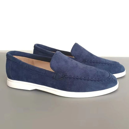 Fashion Classic Suede Leather Loafers Men Casual Shoes Luxury Brand Mens Breathable Slip on Driving Shoes Moccasins