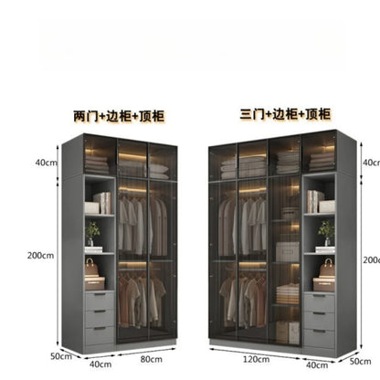 Aesthetic Black Dressing Wardrobe Display Waterproof Luxury Closet Wardrobe Storage Clothing Ropero Para Gurdar Ropa Furnitures