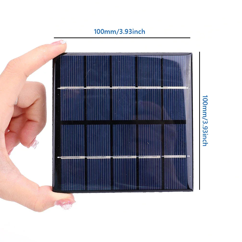 3/5W Battery Charger Solar Panel USB Output Polycrystalline Solar Panel Mobile Power Supply Lightweight for Charger 3.7V Battery