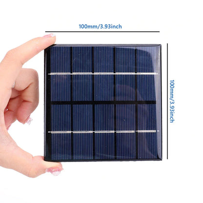 3/5W Battery Charger Solar Panel USB Output Polycrystalline Solar Panel Mobile Power Supply Lightweight for Charger 3.7V Battery
