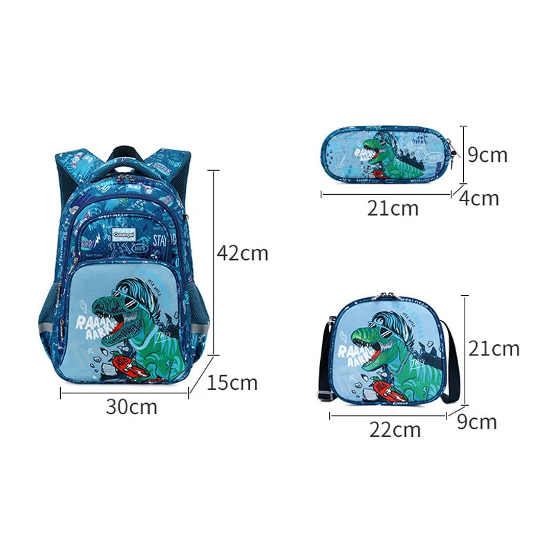 Cartoon Unicorn 3 Piece Set School Bags For Girls Boys Kids Space Backpack Primary School Students Backpack With lunch box