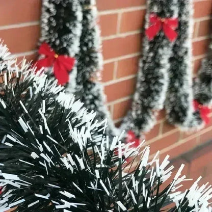 Christmas Tinsel Ribbons Green Cane Ribbon Garland Xmas Tree Hanging Pendent Ribbons Wreath Ornaments Xmas Party Home Decoration