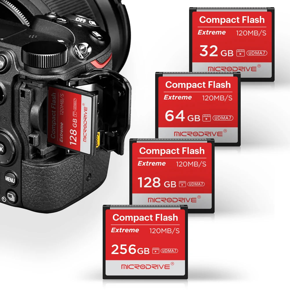 Compact Flash Card 256GB 128GB 32GB 64GB Real Memory Card High Speed 120MB/S CF Card The Best Quality Flash Cards for Camera