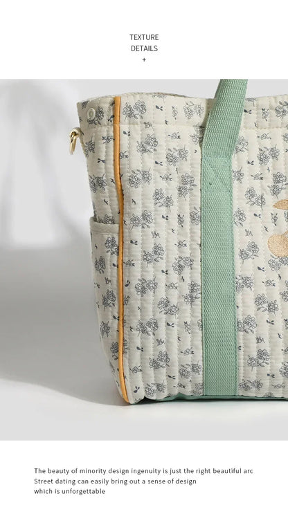 Diaper bag Mommy nappy Bag Large Capacity Tote Bag  Luxury Designer Bag Mother and Baby Bag Floral Messenger Diaper Bag